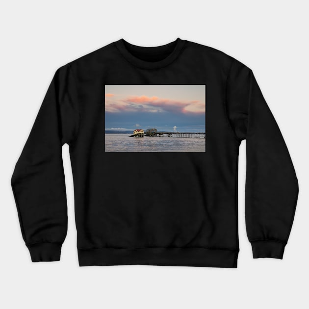 Mumbles Pier, Swansea Bay Crewneck Sweatshirt by dasantillo